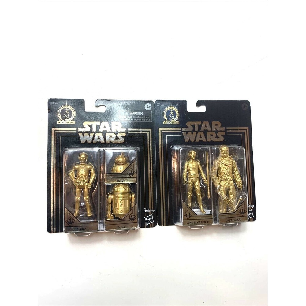 2019 Star Wars R2D2 LUKE Chewbacca Commemorative Gold Edition - LOT of 2